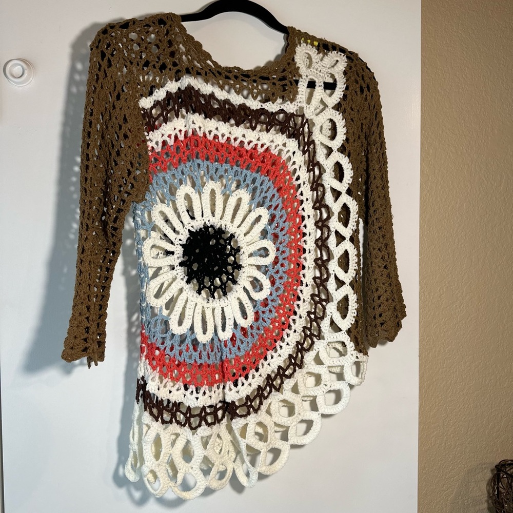 Handmade Multicolor Crochet Sweater